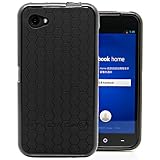 Hyperion HTC First HoneyComb Matte Flexible TPU Case & Screen Protector (Compatible with AT&T HTC First Facebook Home Phone) **Hyperion Retail Packaging** (Black)