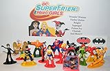 DC Super Friend Hero Girls Deluxe Party Favors Goody Bag Fillers Set of 14 with Figures, a Tattoo Sheet, ToyRing Featuring Harley Quinn, Wonder Woman, Supergirl, Catwoman and More!