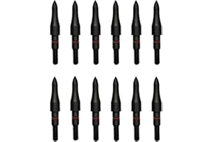 Aklisdlha Archery Field Points 17/64 Inch 9/32 in 19/64 Inch 5/16 in (12 Pack) for Field Target Practice Shooting