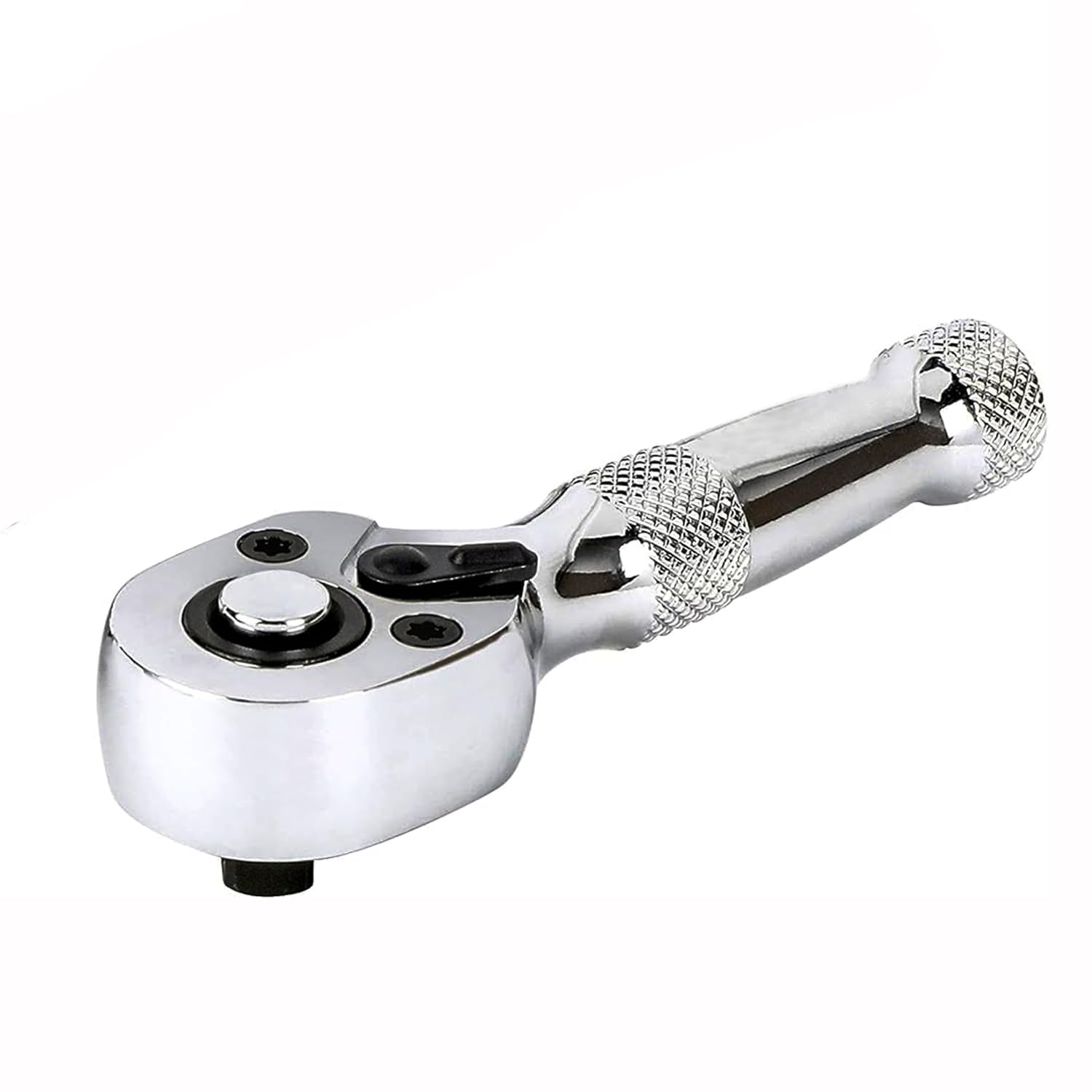 Bestgle 3/8" Square Drive Stubby Ratchet Handle, 72-Tooth Mini Ratchet Wrench, Reversible Small Socket Wrench Tool with Quick Release