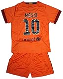 2014/2015 Lionel Messi 10 Away Barcelona Fc Football Soccer Kids Jersey & Short