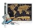 World Scratch Off Travel Map – Large Scrape-Off Earth Wall Poster For Adventurous Travelers – Perfect Traveller’s Personalized Gift, Stylish Memory Keeper With FREE Scratch Pen & E-Book