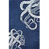 nuLOOM Octopus Tail Abstract Wool Area Rug, 3' x 5', Navy