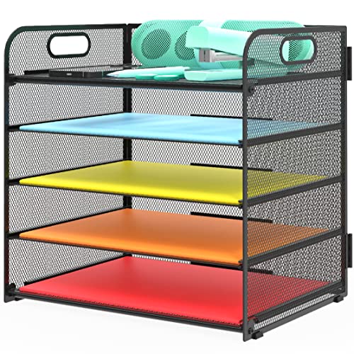 Letter Tray Paper Organizer 5-Tier Desk Organizer File Organizer Paper Holder with