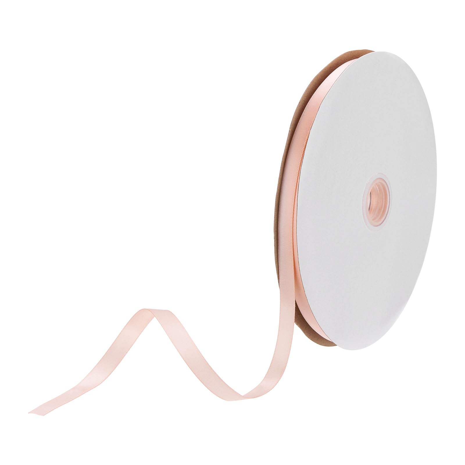 DMiotech 10mm Satin Ribbon 91m/300ft Thin Double Face Fabric Grosgrain Ribbon for Gift Wrapping Floral Hair Flower Bouquet, Pastel Pink