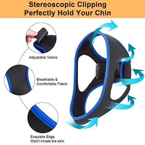 Anti Snoring Chin Straps,Ajustable Stop Snoring Solution Snore Reduction Sleep Aids,Anti Snoring Devices Snore Stopper Chin Straps for Men Women Snoring Sleeping Mouth Breathers