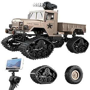 REMOKING RC Hobby Toys Military Truck Off-Road Sport Cars 4WD 2.4Ghz Rock Crawler Vehicle with Wi-Fi HD Camera Gifts for Kids and Adults