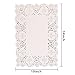 DECORA 200 Pieces White Rectangle Lace Paper Doilies Placemats for Wedding Tea Party and Baking 14x10 Inch