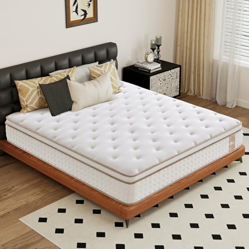 slily Mattress 120 x 200, 28 cm Thick Luxury Hybrid Memory Foam Mattress with Independent Bagged Springs, H3 H4 Medium Hardness 7 Zone Breathable for Deep Sleep, Certipur-US & Oeko-Tex