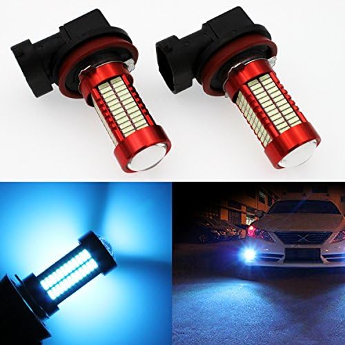 AutoTime H11 H8 LED DRL Fog Light Super Bright 4014 Chipsets Blue LED Daytime Running Light