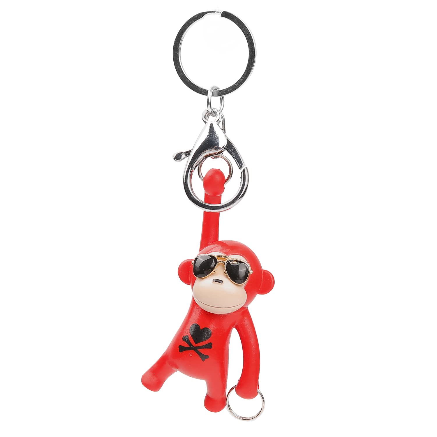 Cool Monkey Keychains, Bag Pendant Charm (Red)