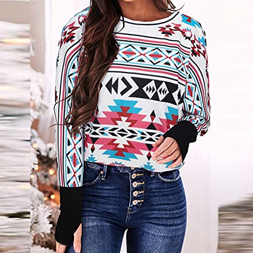 Fall Clothes for Women Casual Long Sleeve Crew Neck Blouse Trendy