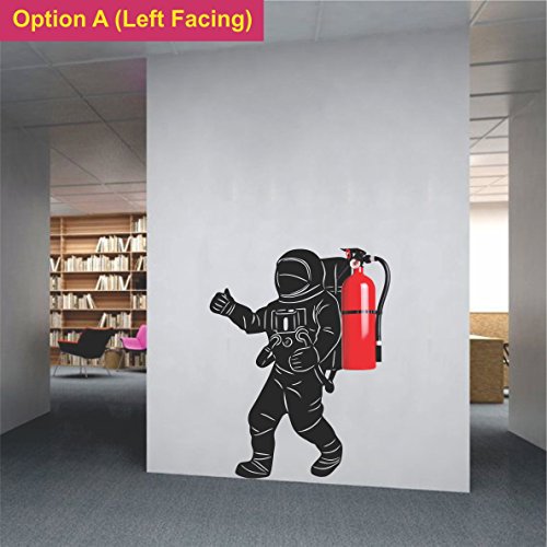 image for Hauz Decals Astronaut wall decal for a fire extinguisher, Creative wal