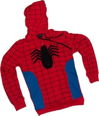 Amazon.com: Spider-Man Costume - Marvel Hoodie Zipper-Fleece Sweatshirt