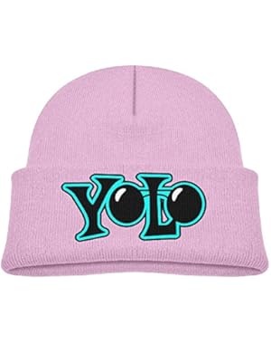 Kids Fashion Yolo You Only Live Once Design Casual Flexible Winter Knit Hats/Ski Cap/Beanie/Skully Hat Cap