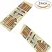 SZBAIDEKJ 24pcs Barbecue Skewers Marshmallow Roasting Sticks Wooden Handle Meat Hot Dog Fork for BBQ Camping Cookware Campfire Grill Cooking Camping Picnic, Stainless Steel,12 inches