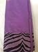 3 Piece Bath Towel Set- Black Purple Zebra Print Wash Had and Bath Towel
