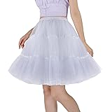 CHERRY LOVE Above Knee Tulle Ruffled Petticoat 50S