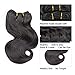 Selina Brazilian Hair Body Wave 4 Bundles With Closure Unprocessed Virgin Human Hair Bundles With Lace Closure 4x4 Free Part Natural Black (8