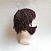 Tinksky Wig Beard Hats Knit Beard Mask Warm Winter Caps Funny Mask Beanie christmas gift for Men Women (Brown)