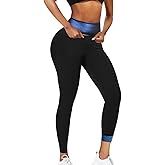 huiming Sauna Sweat Pants Shorts Slimming Compression Workout Thermo Waist Trainer for Women Leggings Body Shaper Weight Loss