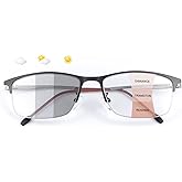 YIMI Photochromic Progressive Multifocus Reading Glasses Spring Hinge UV400 Sunglasses Blue Light Blocking Transition Glasses