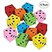 Kicko Big Foam Dice - 36-Piece Set of 1.5 Inch Square Big Dice - Assorted Color Foam Cubes with 1-6 Black Numbering Dots - Engaging Educational and Entertaining Dice Toy for Kids