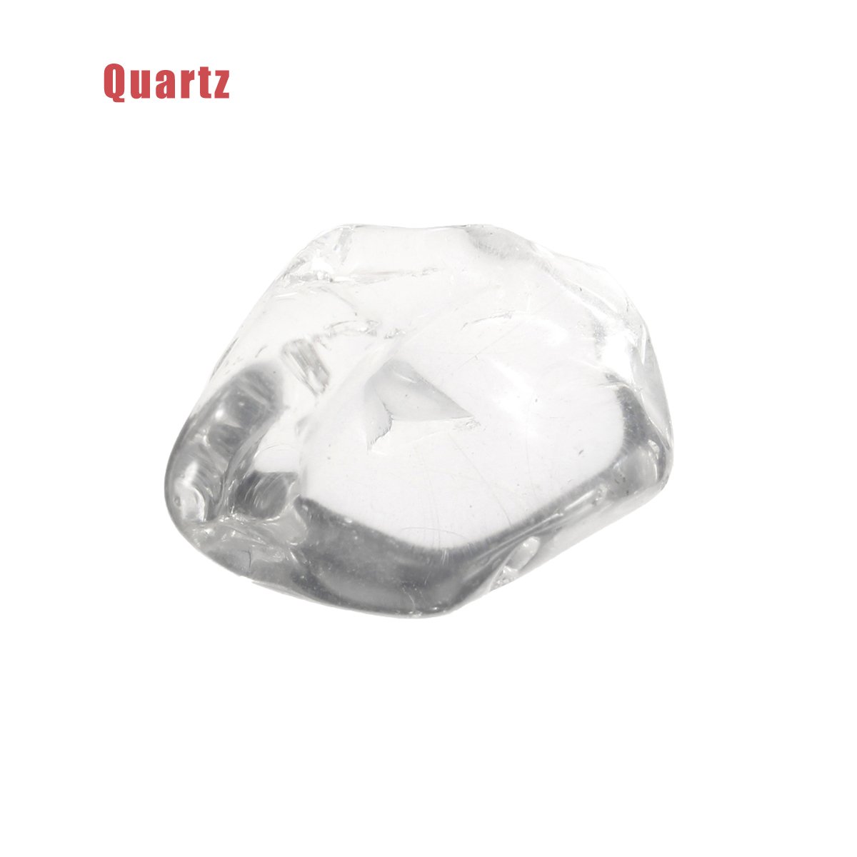 MUIIGOOD Crystal Quartz 10-Stone Mix:Crystal,Quartz,Amethyst,Natural Tumbled Stones for Cabbing,0.5lb (Crystal Quartz)