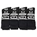 Falari 12-Pack Crew Length Diabetic and Circulatory Non Binding Physicians Approved Socks (US, Numeric, 10, 13, Regular, Regular, Black)