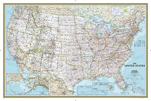 National Geographic North America Wall Map - Classic - Laminated