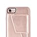 ZVEdeng for iPhone SE 2022 Wallet Case, iPhone SE 3 Case 2022, iPhone 7 Card Holder Case Rotational Flip Case Shockproof Case Cover for Apple iPhone SE 3rd Gen 2022/SE 2nd 2020//7/8 4.7inch-Rose Gold