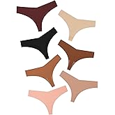 DEANGELMON Seamless Thongs for Women No Show Thong Underwear Women Comfortable Multiple Pack