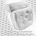 vivamoos Shower Bath Sponge & Ergonomic Bathtub Pillow, Supports Spa Pillow for Head and Back, Comfy Hot Tub Pillow with Mesh Cushion for Jacuzzi Bubble Soaking Bath at Home and Hotel, Pure White