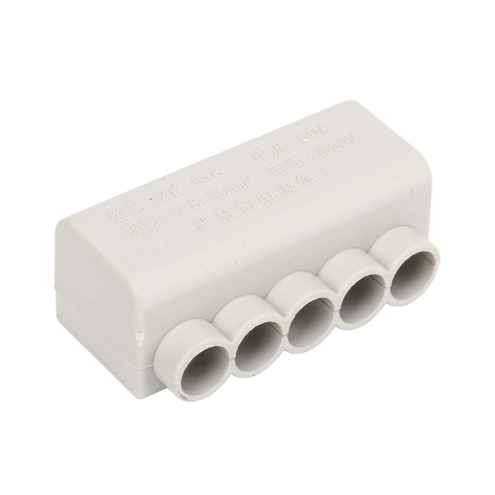 -Duty -in-4-Out Quick-Connect Wire Splitter Terminal Block — 80A/1000V Brass Conductor for CCTV, Solar & Industrial Electrical Wiring
