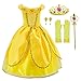 Princess Costume for Girls Party Fancy Dress Up with Accessories 3-4 Years(Style3 110cm) Yellow