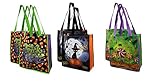 Earthwise Halloween Trick or Treat Bags - Reusable Candy Goodie Totes Baggies Party Favor Bags (6 Pack) 3 Cute Prints - Jackolanterns, Ghosts and Candy Corn