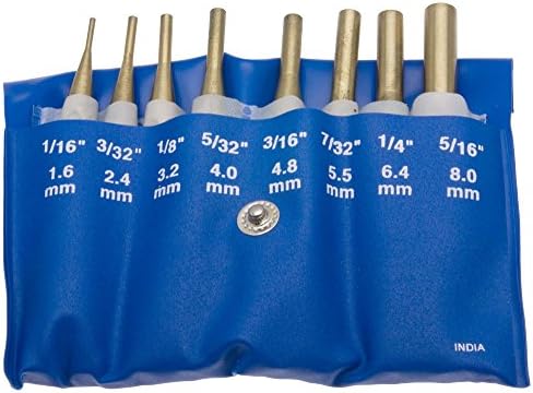 4" Brass Drive Pin Punch 8 Piece Set