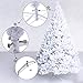 Goplus 8ft Artificial White Christmas Tree Xmas Pine Tree with Solid Metal Legs Perfect for Indoor and Outdoor Holiday Decoration