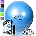 Live Infinitely Exercise Ball -Professional Grade Exercise Equipment Anti Burst Tested with Hand Pump- Supports 2200lbs- Includes Workout Guide Access- 55cm/65cm/75cm/85cm Balance Balls (Blue, 55 cm)