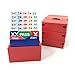 Jannersten Bid Buddy (Red) - Set of 4 Bridge Bidding Boxes with Cards + 200 Contract Bridge Score Sheets