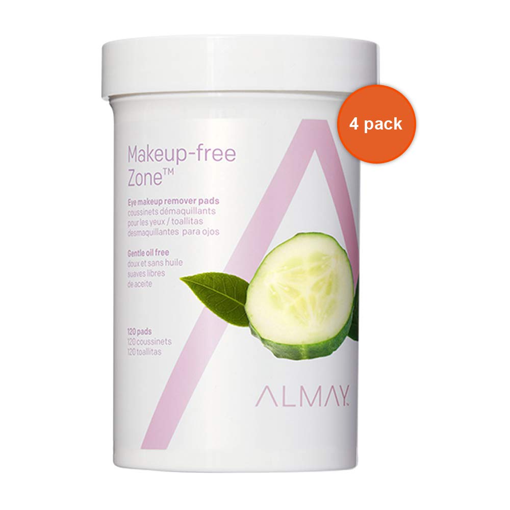Almay Eye Makeup Remover Pads, Oil-Free 120 ea (Pack of 4)