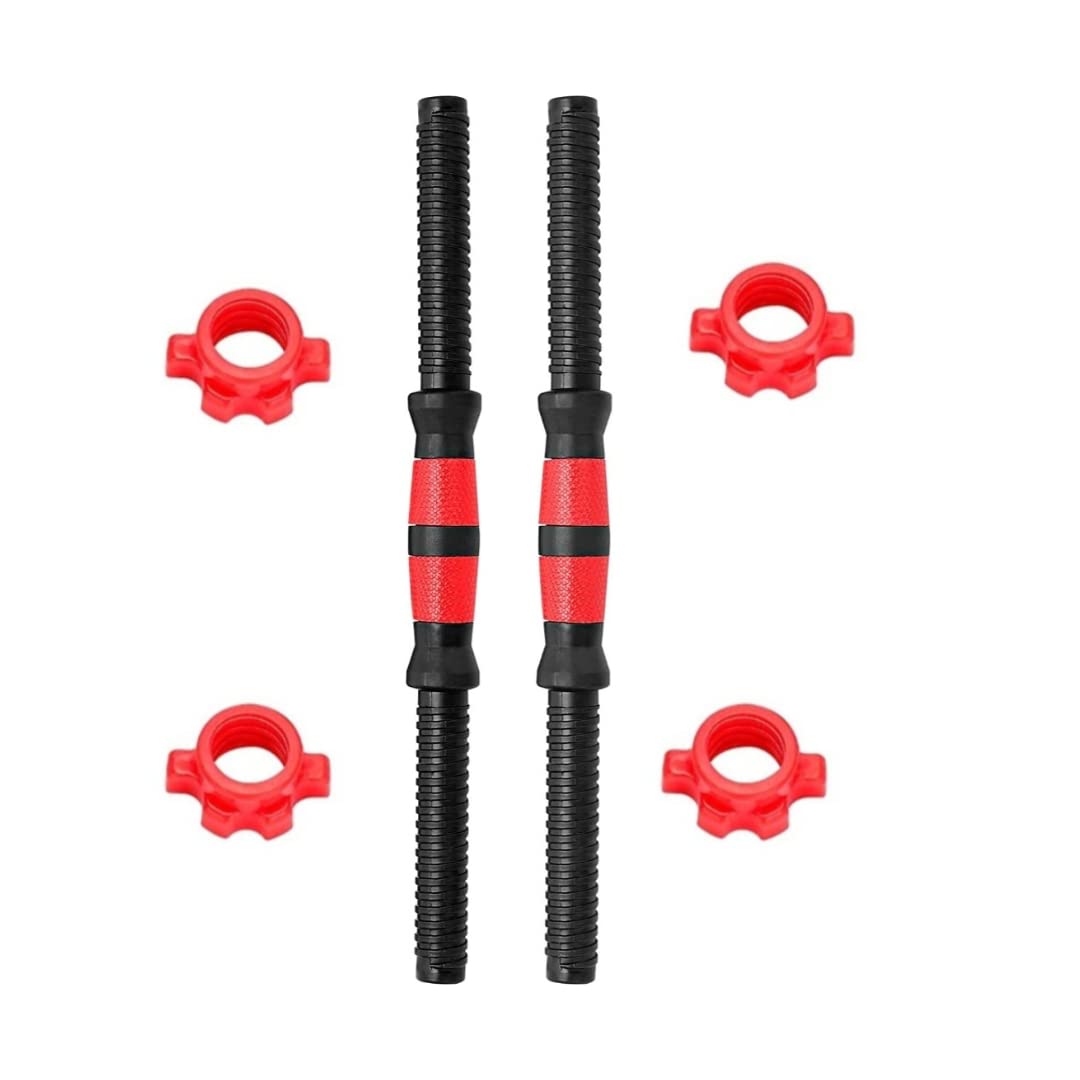 Steel Weightlifting Dumbbell Bars with Steel Shafts - 40cm & Adjustable, Dumbbell Bars Pair