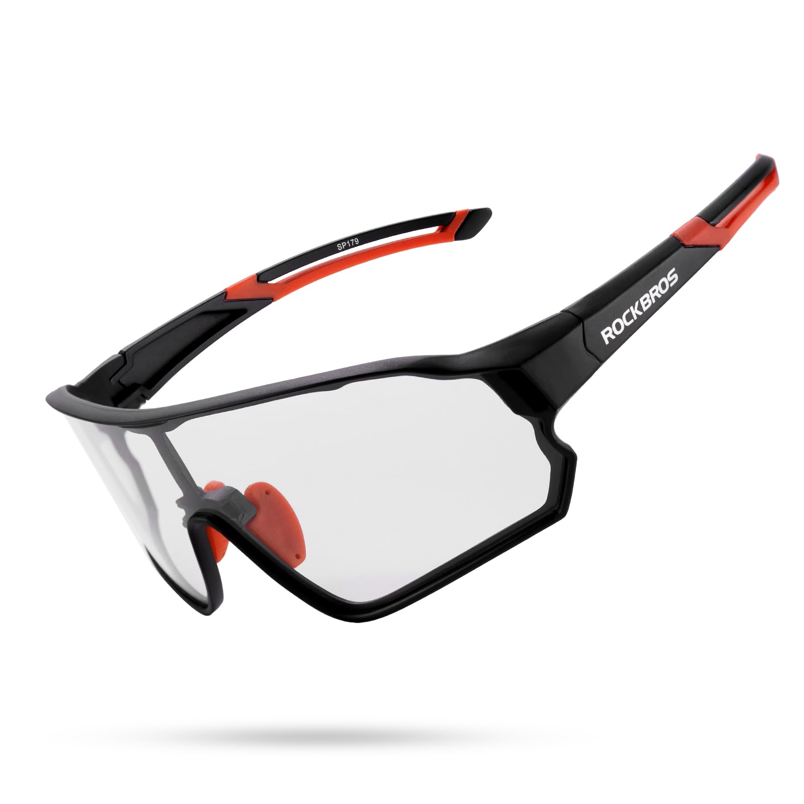 ROCKBROS Photochromic Sports Sunglasses UV 400 Protection Full Frame Cycling Sunglasses TR90 Frame Riding Ski Goggles Eyewear for Outdoor Sport Cycling Running Climbing Fishing Golf Driving