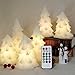 Eldnacele Christmas Tree Candles Battery Operated Flameless LED Color Changing Decorative Candles,Remote & Timer for Christmas/Home/Party/Halloween/Wedding Decor, Ivory Set of 6