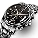 OLMECA Men's Watches Luxury Waterproof Fashion Quartz Women Watches Chronograph Stainless Steel Band Wristwatches for Men