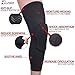 Knee Sleeve Long Leg Sleeves Braces for Basketball and All Contact Sports, Kids Youth and Adult, Sold as 1 Pair (2pcs)