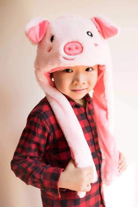 Amazon 土曜日 ウサギ帽子 耳が動くの女子 かわいい キャップ かぶりもの動物ハロウィン コスプレ被り物 コスチューム用小物 白うさぎ帽子肉球を押せば耳は立つ パーティー 誕生日バレンタイン クリスマス贈り物 男女兼用 干支 イノシシ 猪 亥 コスプレ 仮装 通販