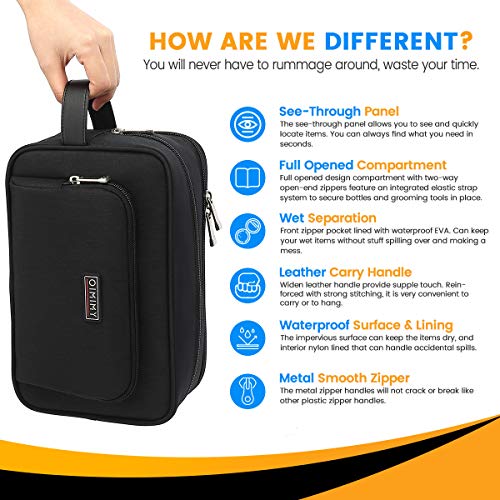 Toiletry Bag for Men Travel Shaving Dopp Kit Waterproof Toiletries Organizer for Cosmetic Portable Womens Travel Makeup Bag 4 Toiletry Bag for Men Travel Shaving Dopp Kit Waterproof Toiletries Organizer for Cosmetic Portable Womens Travel Makeup Bag