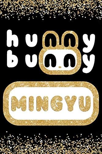 Hunny Bunny Mingyu: Cute Gold Glitter Seventeen Member 100 Page 6 x 9" Blank Lined Notebook Kpop Journal Book Fan Merch for Carat Fandom Paperback – 9 Aug 2019
