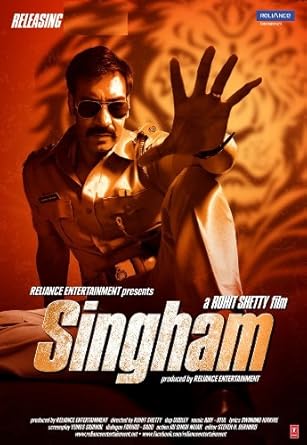 Amazon Com Singham 2011 New Action Hindi Film Ajay Devgn Bollywood Movie Indian Cinema Dvd Ajay Devgn Kajal Aggarwal Prakash Raj Ashok Saraf Sonali Kulkarni Vijay Patkar Rohit Shetty Movies Tv
